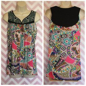 Cristina Fun Geometric Print Tunic Size S